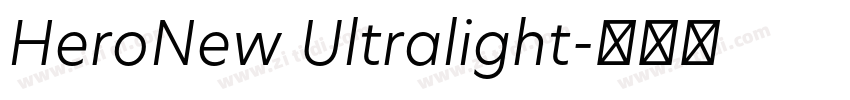 HeroNew Ultralight字体转换